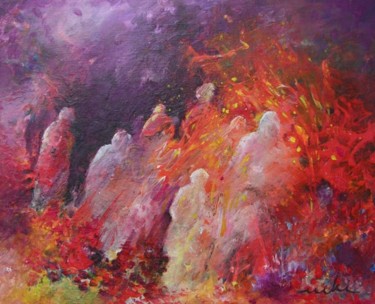 Painting titled "Souls in Hell" by Miki De Goodaboom, Original Artwork, Oil