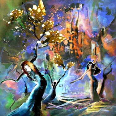 Картина под названием "Fire & Flood" - Miki De Goodaboom, Подлинное произведение искусства, Акрил