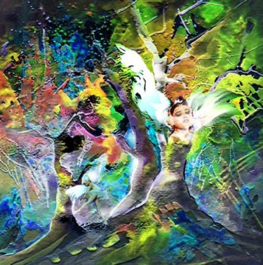 Pintura intitulada "The Swan" por Miki De Goodaboom, Obras de arte originais, Acrílico