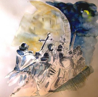 Peinture intitulée "The Discoverers in…" par Miki De Goodaboom, Œuvre d'art originale, Huile