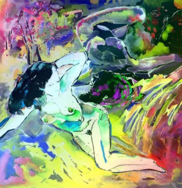 Painting titled "Eroscape 02 Original" by Miki De Goodaboom, Original Artwork, Oil