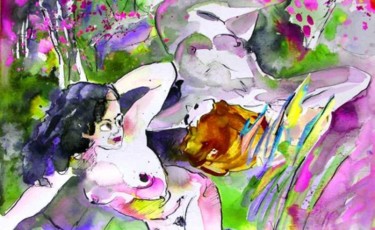 Pittura intitolato "Eroscape 02 Paralle…" da Miki De Goodaboom, Opera d'arte originale, Olio