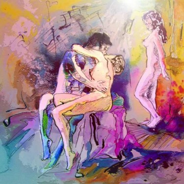 Pittura intitolato "Eroscape 09 Original" da Miki De Goodaboom, Opera d'arte originale, Olio