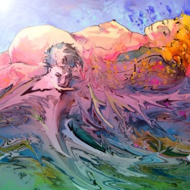 Peinture intitulée "Eroscape 10 Paralle…" par Miki De Goodaboom, Œuvre d'art originale, Huile