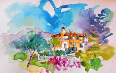 Pintura intitulada "Palace in Sintra" por Miki De Goodaboom, Obras de arte originais, Óleo