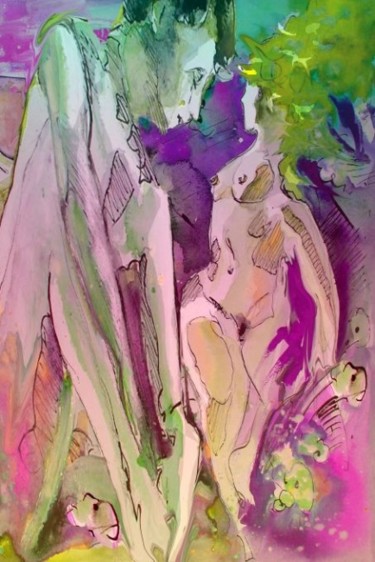 Pittura intitolato "Eroscape 11 Paralle…" da Miki De Goodaboom, Opera d'arte originale, Olio