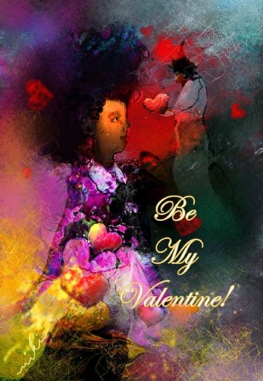 Peinture intitulée "Be my Valentine!" par Miki De Goodaboom, Œuvre d'art originale, Huile