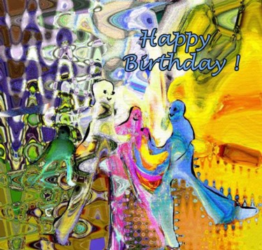 Peinture intitulée "Happy Birthday!" par Miki De Goodaboom, Œuvre d'art originale, Huile