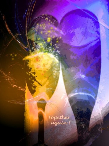 Malerei mit dem Titel "Together again" von Miki De Goodaboom, Original-Kunstwerk, Öl