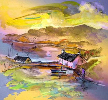 Malerei mit dem Titel "Scotland 11" von Miki De Goodaboom, Original-Kunstwerk, Öl