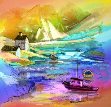 Pittura intitolato "Scotland 15" da Miki De Goodaboom, Opera d'arte originale, Olio