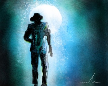 Painting titled "Michael Jackson 01" by Miki De Goodaboom, Original Artwork, Oil