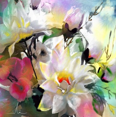 Painting titled "Flowers for my Frie…" by Miki De Goodaboom, Original Artwork, Oil