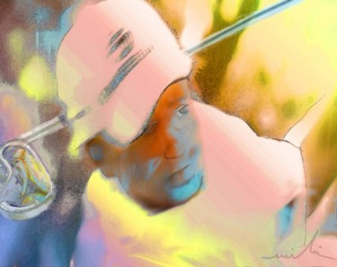 Painting titled "Golfer Dream in Roy…" by Miki De Goodaboom, Original Artwork, Oil