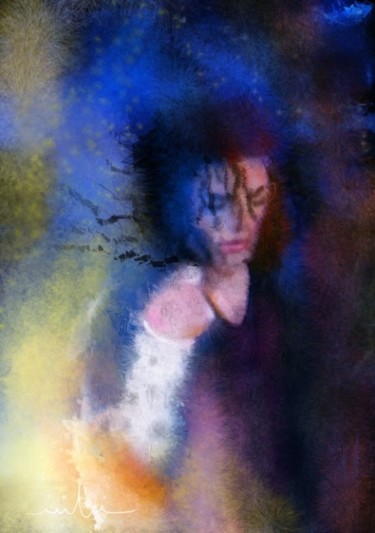 Painting titled "Michael Jackson 16" by Miki De Goodaboom, Original Artwork, Oil