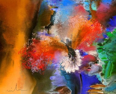 Painting titled "Phoenix" by Miki De Goodaboom, Original Artwork, Oil