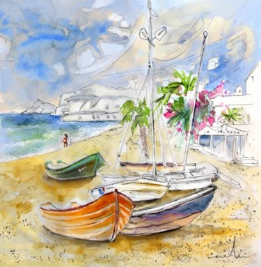 Schilderij getiteld "Agua Amarga 15" door Miki De Goodaboom, Origineel Kunstwerk, Olie