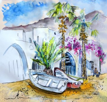 Schilderij getiteld "Agua Amarga 21" door Miki De Goodaboom, Origineel Kunstwerk, Olie