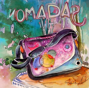 Painting titled "Nomadas Bag" by Miki De Goodaboom, Original Artwork, Oil