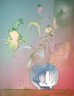 Peinture intitulée "Flower Ghosts" par Miki De Goodaboom, Œuvre d'art originale, Huile