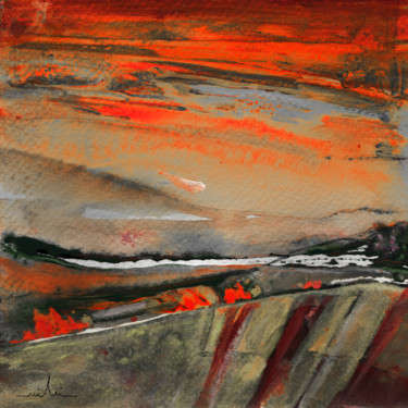 Malerei mit dem Titel "Sunset 10" von Miki De Goodaboom, Original-Kunstwerk, Öl