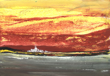 Pittura intitolato "Sunset 14" da Miki De Goodaboom, Opera d'arte originale, Gouache