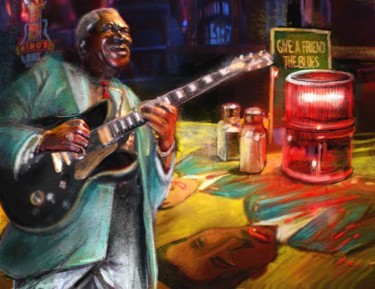Painting titled "Memphis Nights 02" by Miki De Goodaboom, Original Artwork, Oil