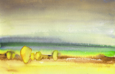 Painting titled "Dawn 13" by Miki De Goodaboom, Original Artwork, Watercolor