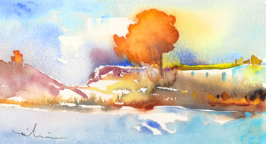 Painting titled "Early Morning 24" by Miki De Goodaboom, Original Artwork, Watercolor