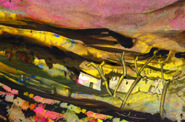 "Sunset 27" başlıklı Tablo Miki De Goodaboom tarafından, Orijinal sanat, Petrol