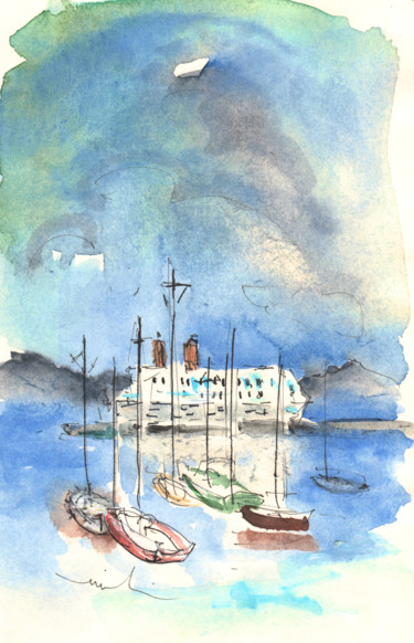 Painting titled "Santa Margherita 02" by Miki De Goodaboom, Original Artwork, Watercolor