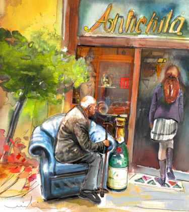 Peinture intitulée "Welcome to Italy 12" par Miki De Goodaboom, Œuvre d'art originale, Aquarelle