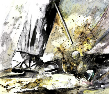 "Out of The Bunker" başlıklı Tablo Miki De Goodaboom tarafından, Orijinal sanat, Suluboya