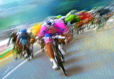 Peinture intitulée "Le Tour de France 09" par Miki De Goodaboom, Œuvre d'art originale, Huile