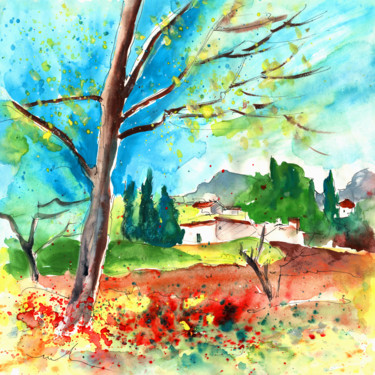 Painting titled "Somewhere in the So…" by Miki De Goodaboom, Original Artwork, Watercolor