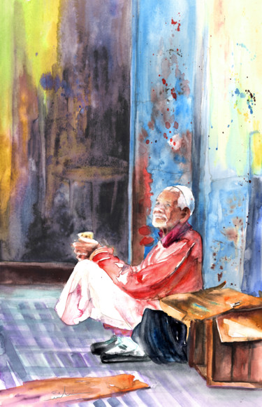 Картина под названием "Old and Lonely in M…" - Miki De Goodaboom, Подлинное произведение искусства, Масло