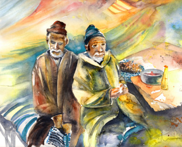 Painting titled "Together Old in Mor…" by Miki De Goodaboom, Original Artwork, Oil