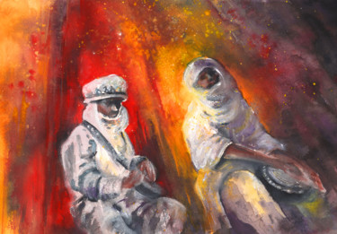 Painting titled "Tinariwen 03" by Miki De Goodaboom, Original Artwork, Oil