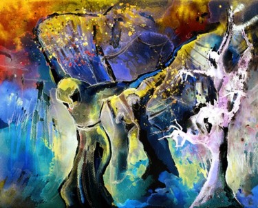 Картина под названием "The Spell" - Miki De Goodaboom, Подлинное произведение искусства, Масло
