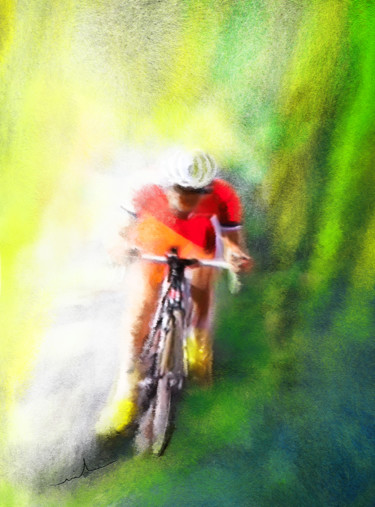 Le Tour de France 12 Peinture intitulée "Le Tour de France 12" par Miki De Goodaboom, Œuvre d'art originale, Huile