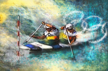 "Olympics Slalom Can…" başlıklı Tablo Miki De Goodaboom tarafından, Orijinal sanat, Akrilik