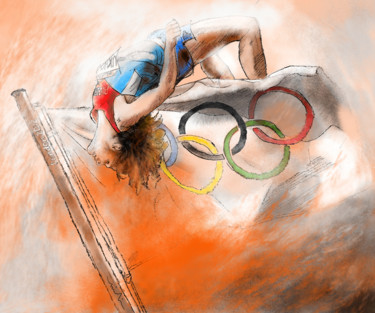 Painting titled "Olympics 2012 High…" by Miki De Goodaboom, Original Artwork, Acrylic
