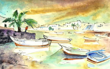 Painting titled "Arrecife 07" by Miki De Goodaboom, Original Artwork, Watercolor