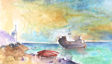 Pintura titulada "Costa Teguise 01" por Miki De Goodaboom, Obra de arte original, Oleo