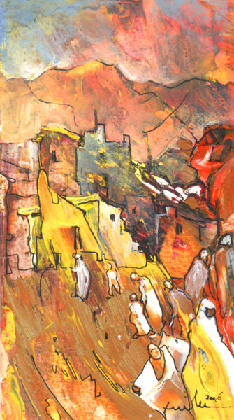 Ζωγραφική με τίτλο "Morocco Impression…" από Miki De Goodaboom, Αυθεντικά έργα τέχνης, Λάδι