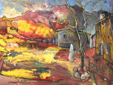 Pittura intitolato "Morocco Impression…" da Miki De Goodaboom, Opera d'arte originale, Olio