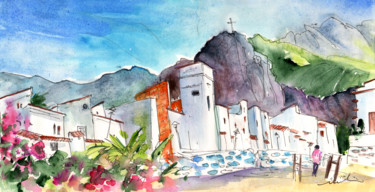Painting titled "Puerto De Las Nieve…" by Miki De Goodaboom, Original Artwork, Oil