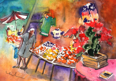 Painting titled "Shop in The Mountai…" by Miki De Goodaboom, Original Artwork, Oil