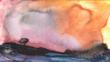Painting titled "Sunset 36" by Miki De Goodaboom, Original Artwork, Oil