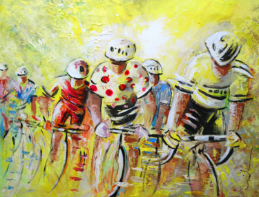Painting titled "Le Tour de France 0…" by Miki De Goodaboom, Original Artwork, Acrylic